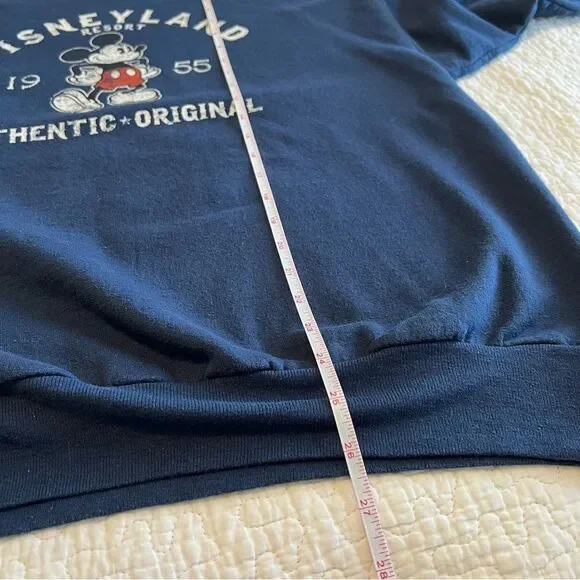 ✨ Disney Disneyland Blue Mickey Mouse Crewneck Sweatshirt Large - Picture 8 of 9
